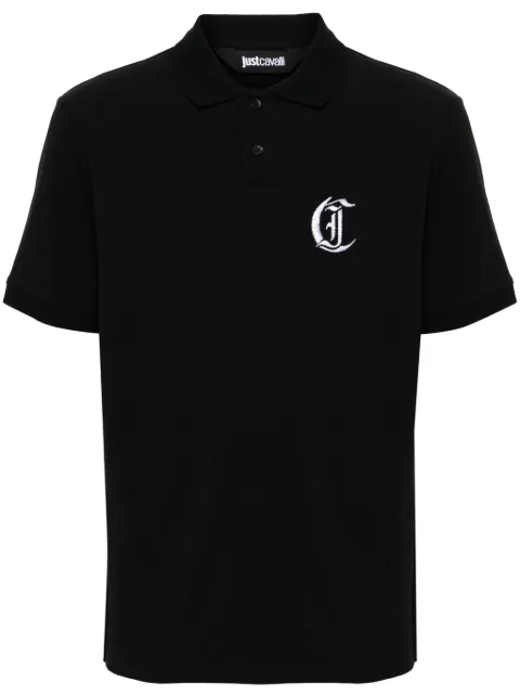 Just Cavalli playera tipo polo con monograma bordado