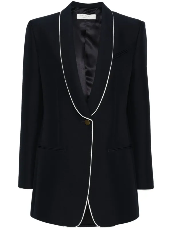 Philosophy Di Lorenzo Serafini Blazer Com Recorte De Viés