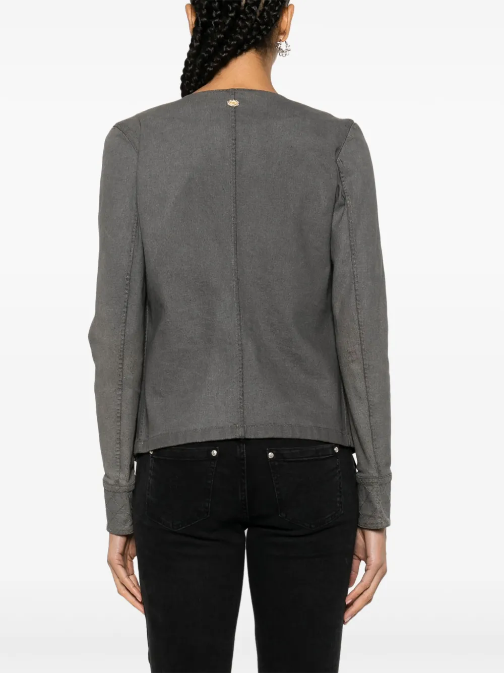 Pre-owned Chanel 2005 Diamond-quilted Cotton Jacket In 灰色
