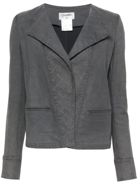 CHANEL Pre-Owned 2005 diamond-quilted cotton jacket