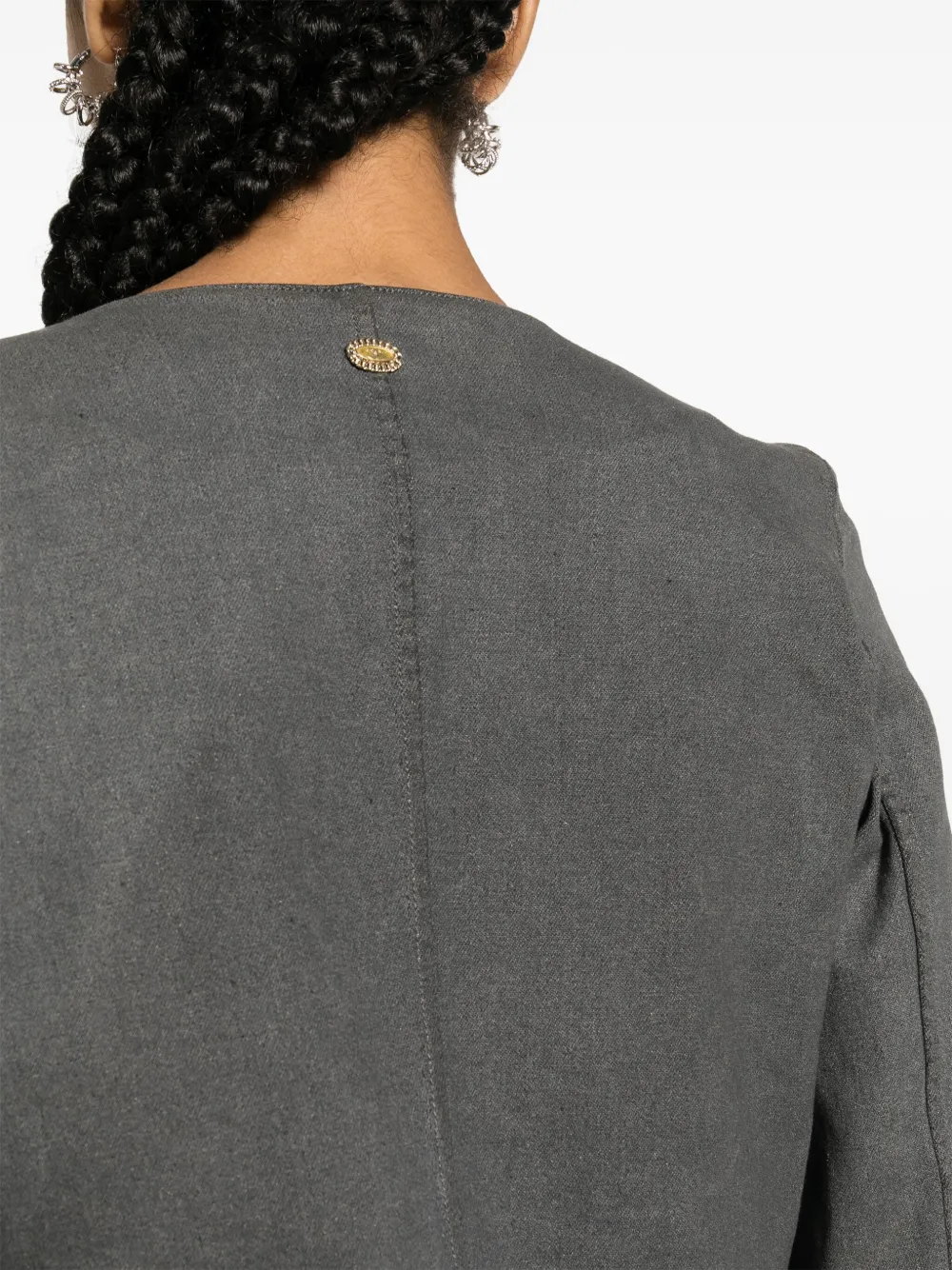 Pre-owned Chanel 2005 Diamond-quilted Cotton Jacket In 灰色