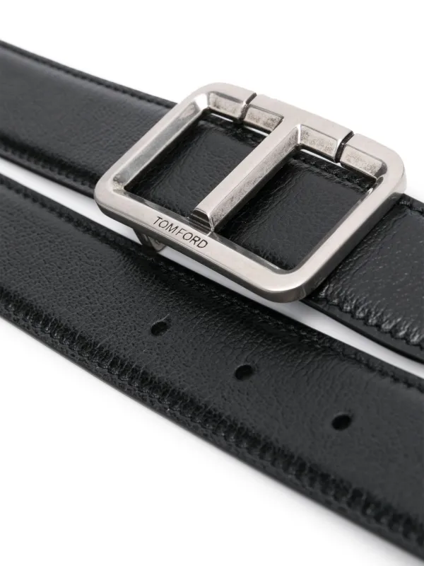 TOM FORD トムフォード リバーシブル レザーベルトTロゴ85サイズ 黒 TOM FORD トム・フォード リバーシブル ロゴ ベルト | ブルー