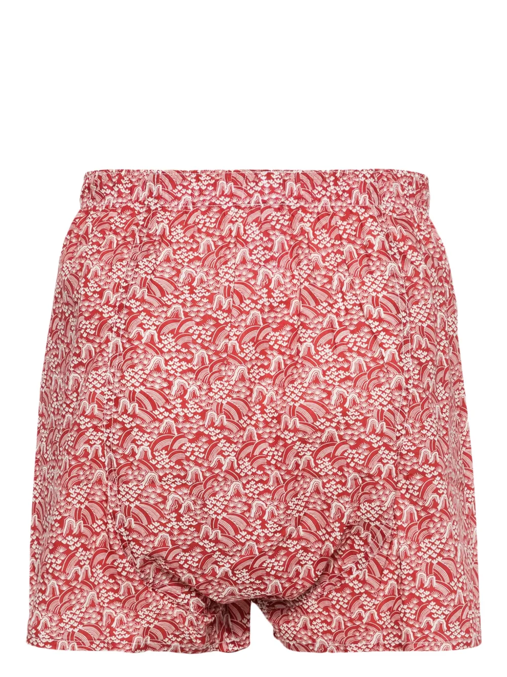 Sunspel Katoenen boxershorts met bloemenprint - Rood