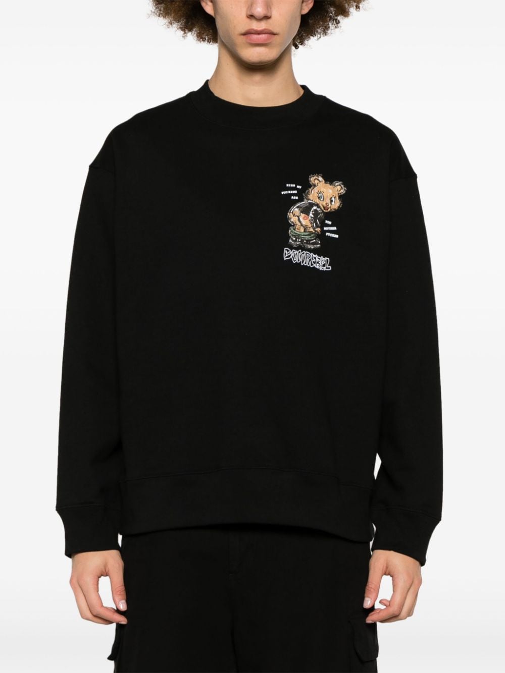 DOMREBEL Bec katoenen sweater Zwart