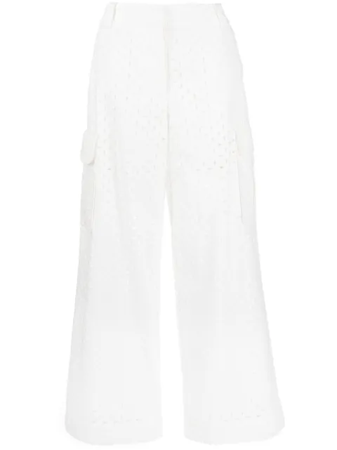 ZIMMERMANN pantalon Matchmaker Anglaise en coton