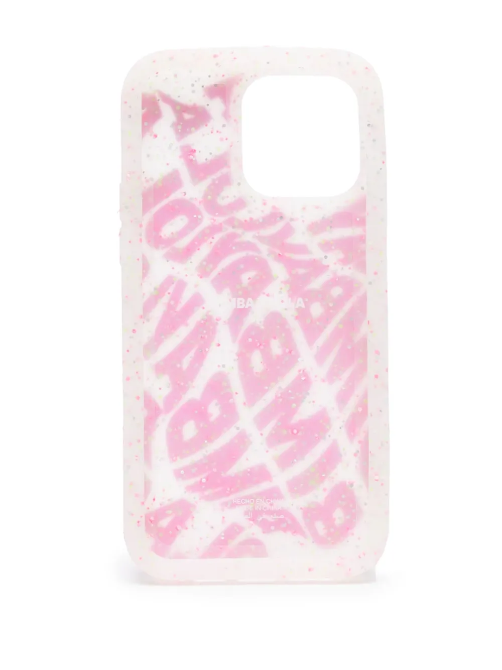 Bimba y Lola Doorzichtig iPhone 14 Pro Max hoesje met logo-reliëf - Wit
