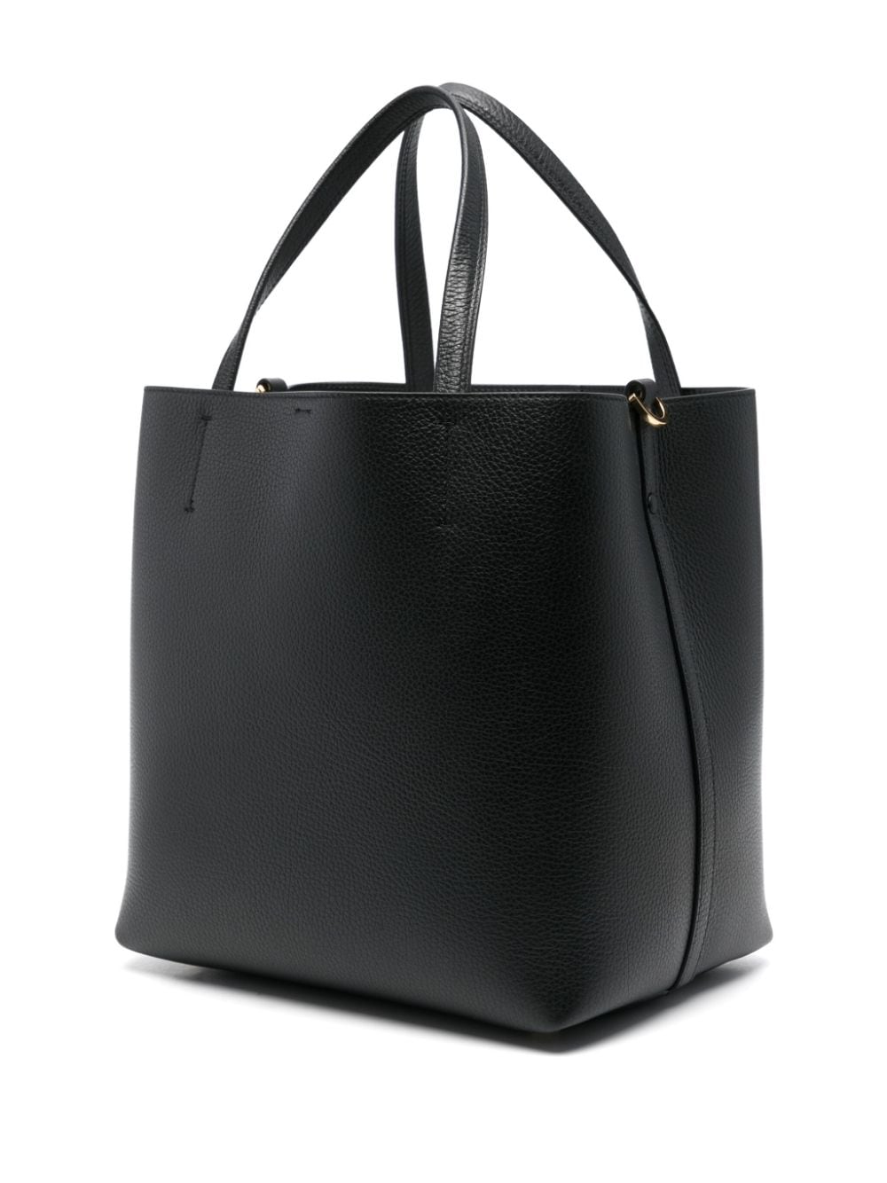 Shop Bimba Y Lola Large Chihuahua Leather Tote Bag In Black