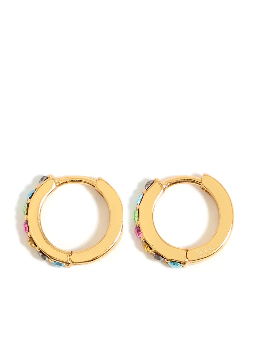 Bimba y Lola クリスタル フープピアス - ゴールドトーン Bimba y Lola クリスタル フープピアス - ゴールドトーン
