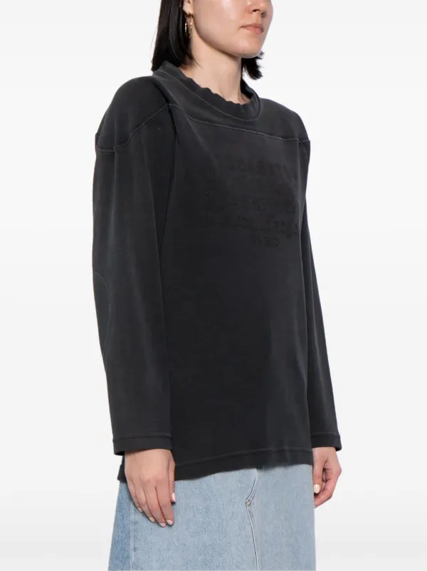 Maison Margiela Numbers Logo Cotton T-shirt | Grey | FARFETCH RO