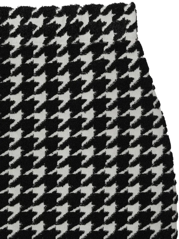 BURBERRY★素敵Black / WHite Knitted Houndstooth Skirt Burberry houndstooth-pattern Mini Skirt | Black | FARFETCH NZ