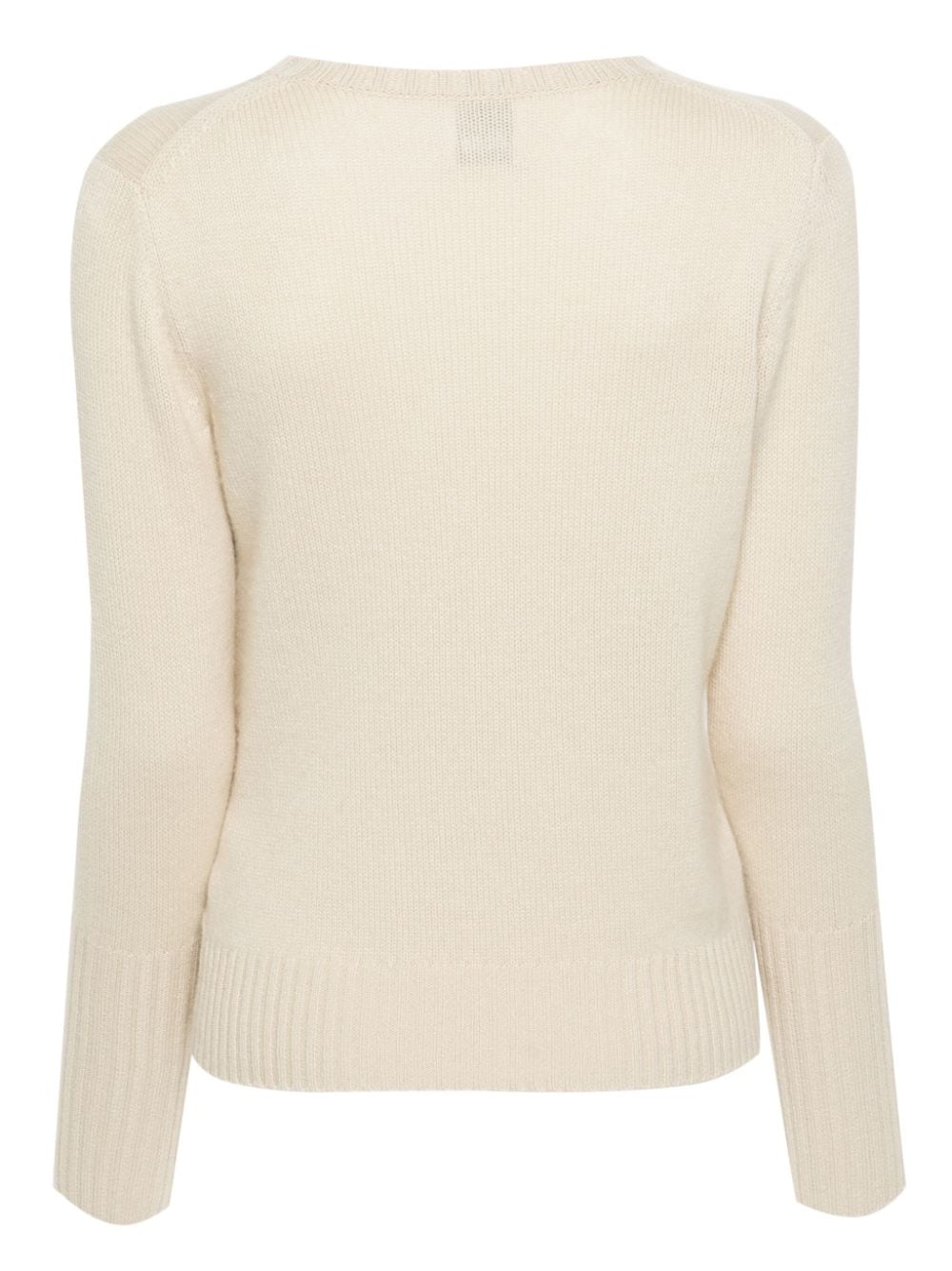 Shop Allude Crew-neck Cashmere Jumper In 中性色