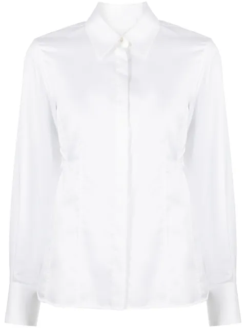 Helmut Lang camisa de seda slash