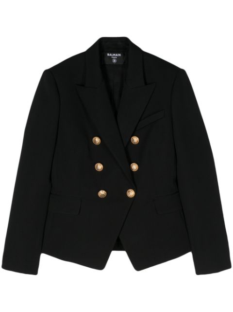 Balmain double-breasted wool blazer Women