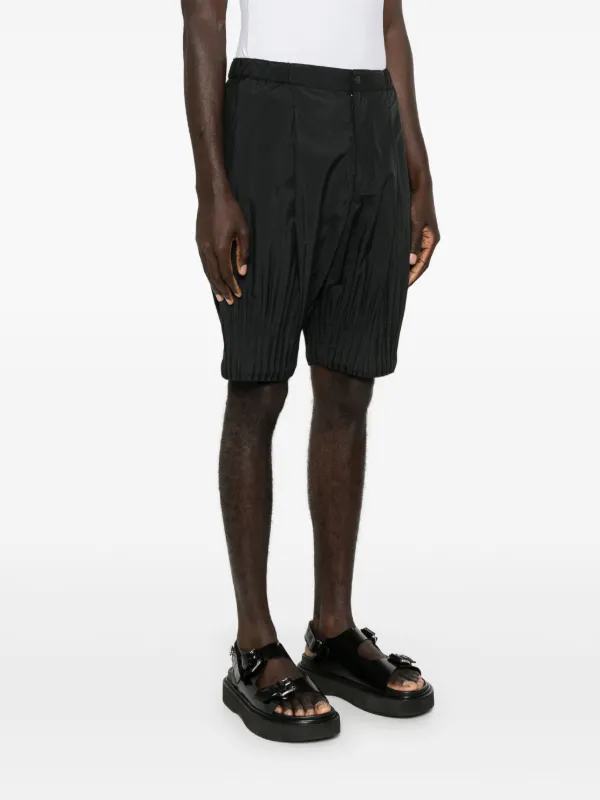 Homme Plissé Issey Miyake Cascade plissé-details Shorts