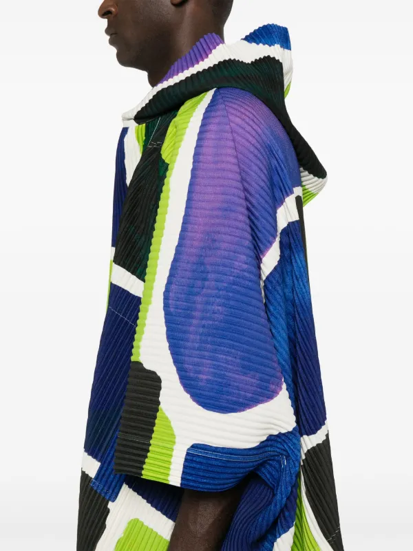 Homme Plissé Issey Miyake Landscape plissé-effect Jacket | Blue 
