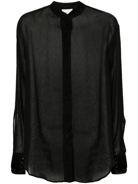 Forte Forte semi-sheer long-sleeve shirt
