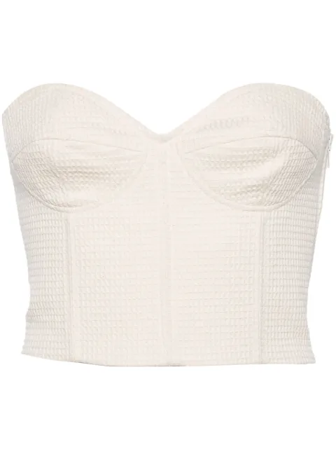 Forte Forte sweetheart-neck cotton crop top