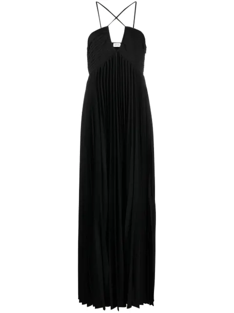 P.A.R.O.S.H. Palmer pleated long-length dress