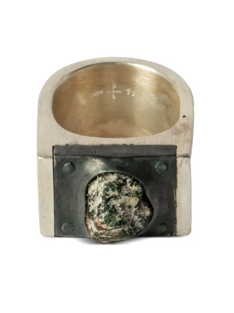 Parts of Four anillo Plate con detalle de gemas