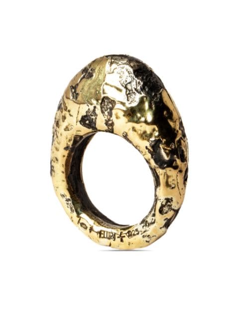 18kt yellow gold Tall Mountain ring