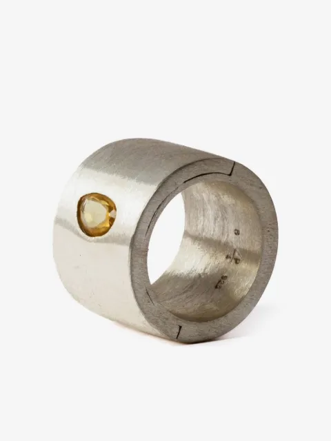 Parts of Four anillo Sistema en plata de ley y zafiro