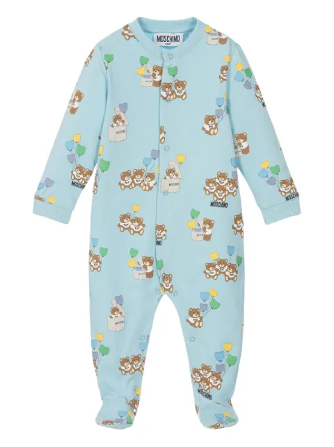 Moschino Kids Teddy and Balloon logo-print bodysuit