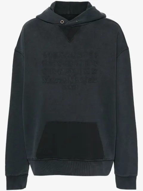 Maison Margiela numbers-motif cotton hoodie