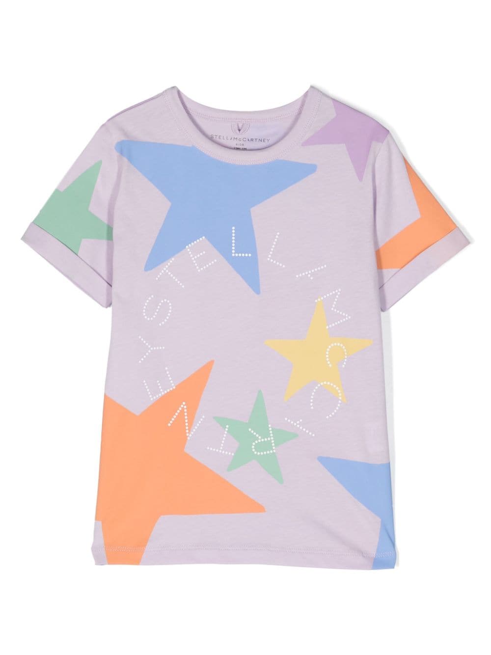 Stella Mccartney Kids' Logo-print Cotton T-shirt In Purple