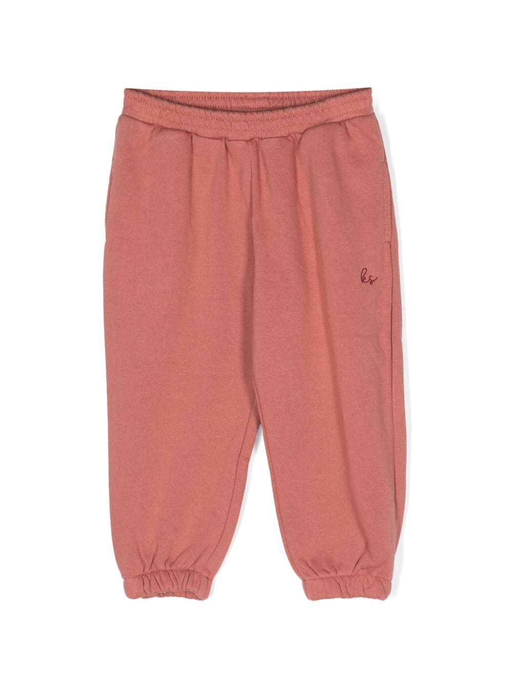 Konges Sløjd Babies' Lou Logo刺绣运动裤 In Pink