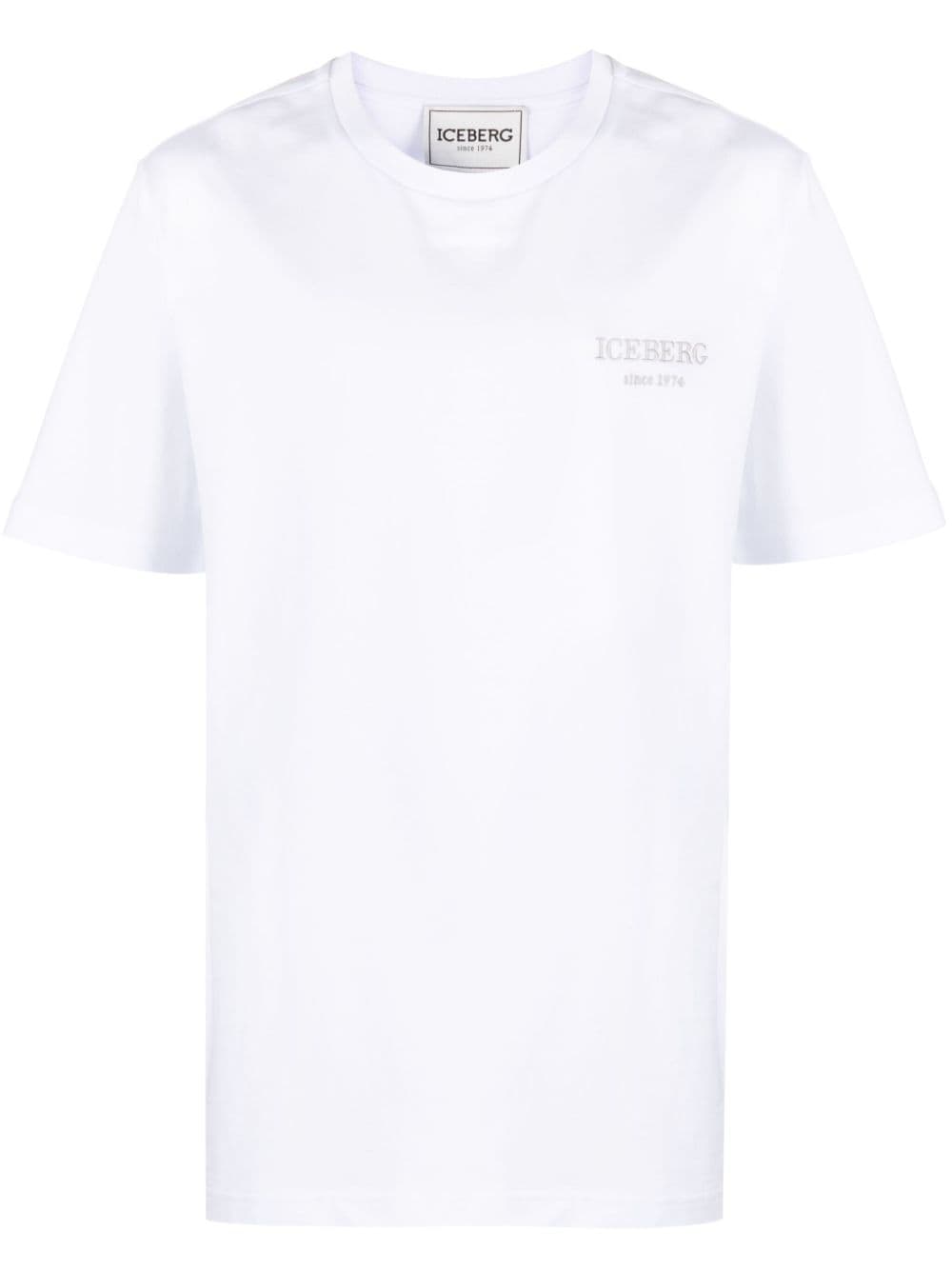 Iceberg Embroidered-logo Cotton T-shirt In White