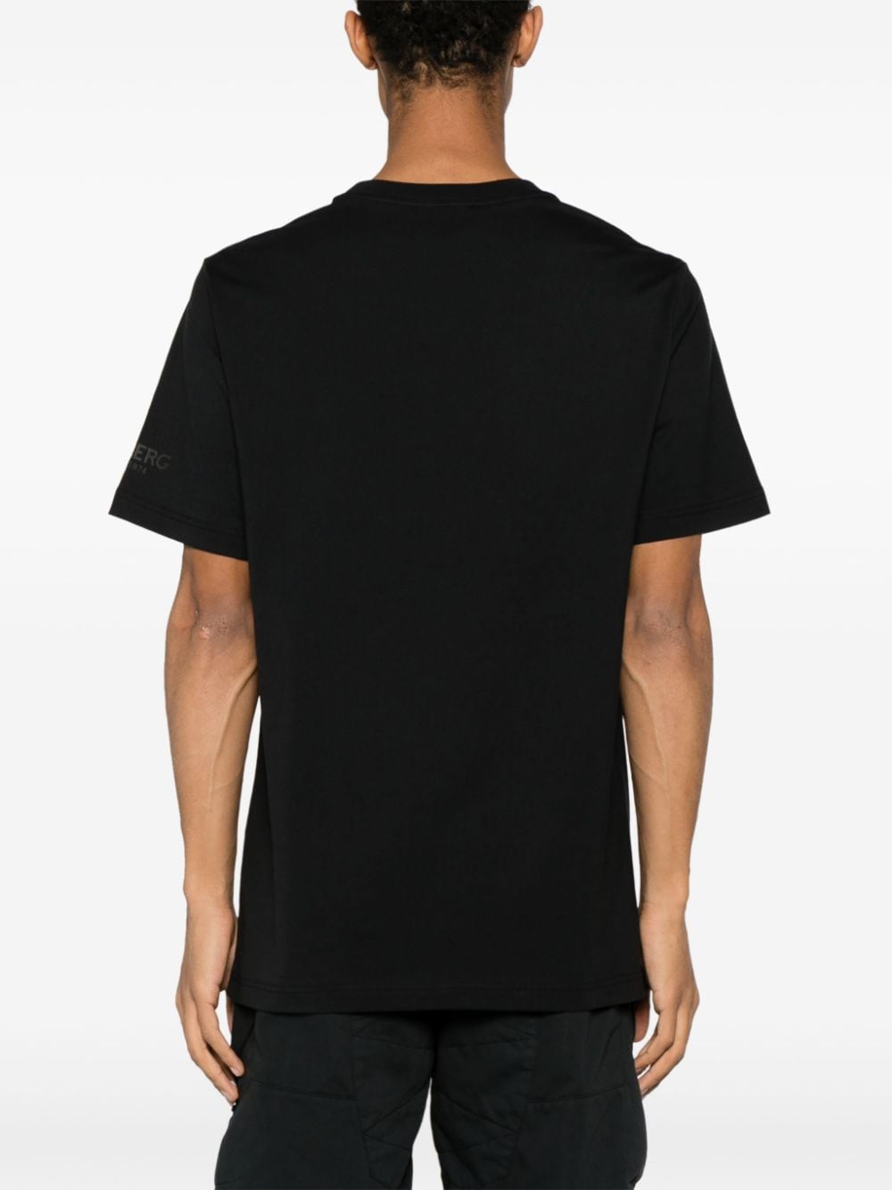 Shop Iceberg Illustration-print Cotton T-shirt In Black