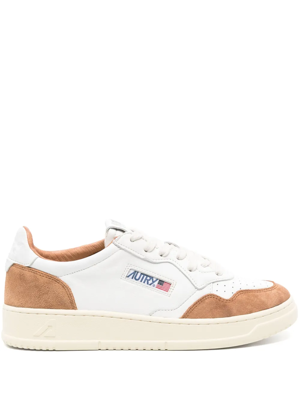 Autry Logo-patch Leather Sneakers In White