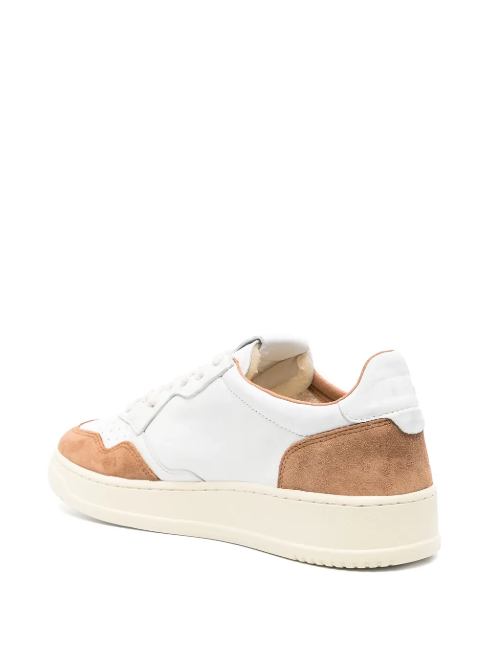 Autry Champion Sneakers With Brown Inserts In White