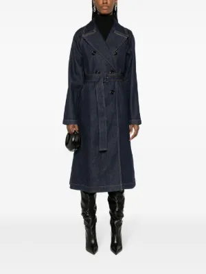 トレンチコート Alaia Spiral Trench ALAÏA BLUE DENIM TRENCH | ALAÏA MA
