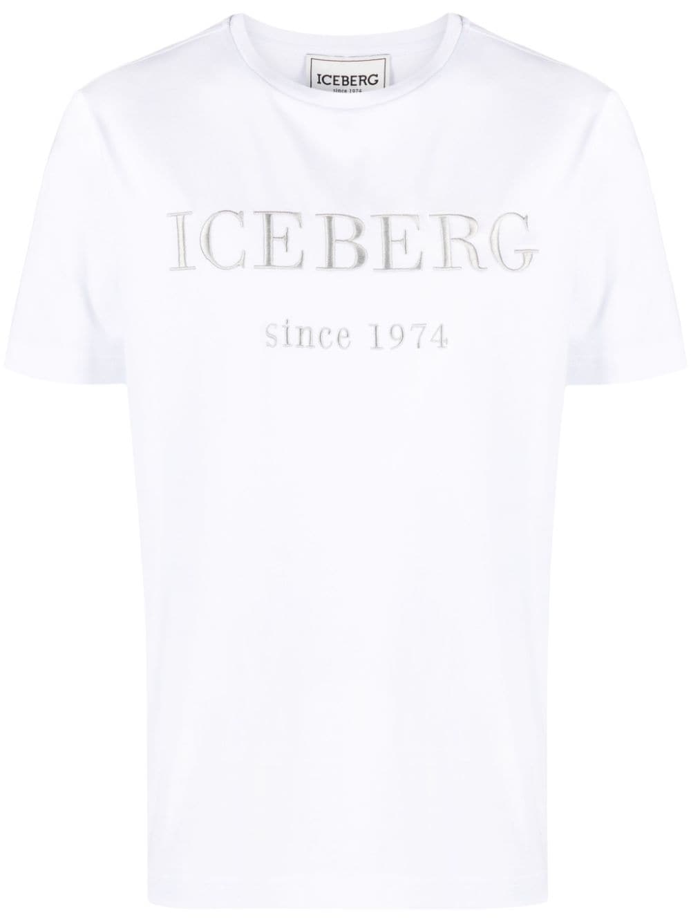Iceberg Katoenen T-shirt met geborduurd logo Wit