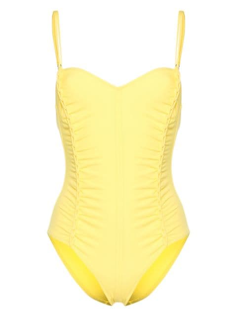 Ulla Johnson sweetheart-neck ruched swimsuit 