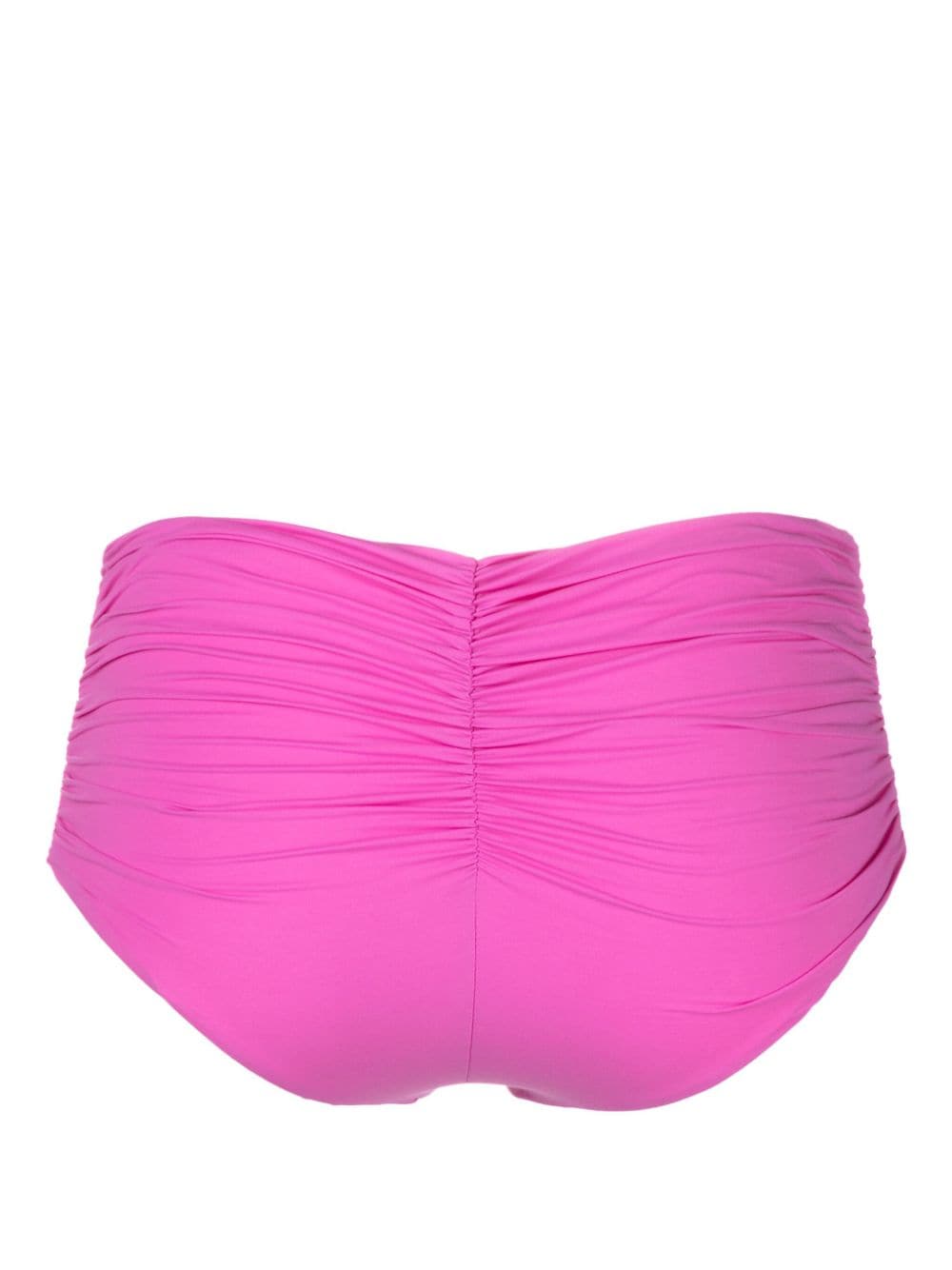 Shop Marysia Gibbes Ruched-detailed Bikini Bottoms In Pink