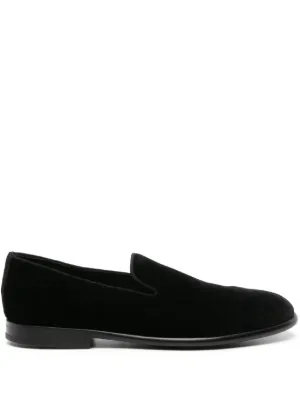 Versace Medusa Velvet Loafers | Black | FARFETCH display picture 1