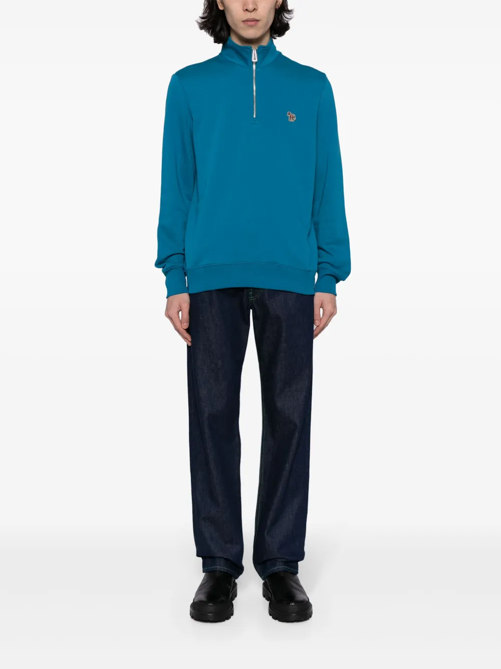 PS Paul Smith Sweater met halve rits - Blauw