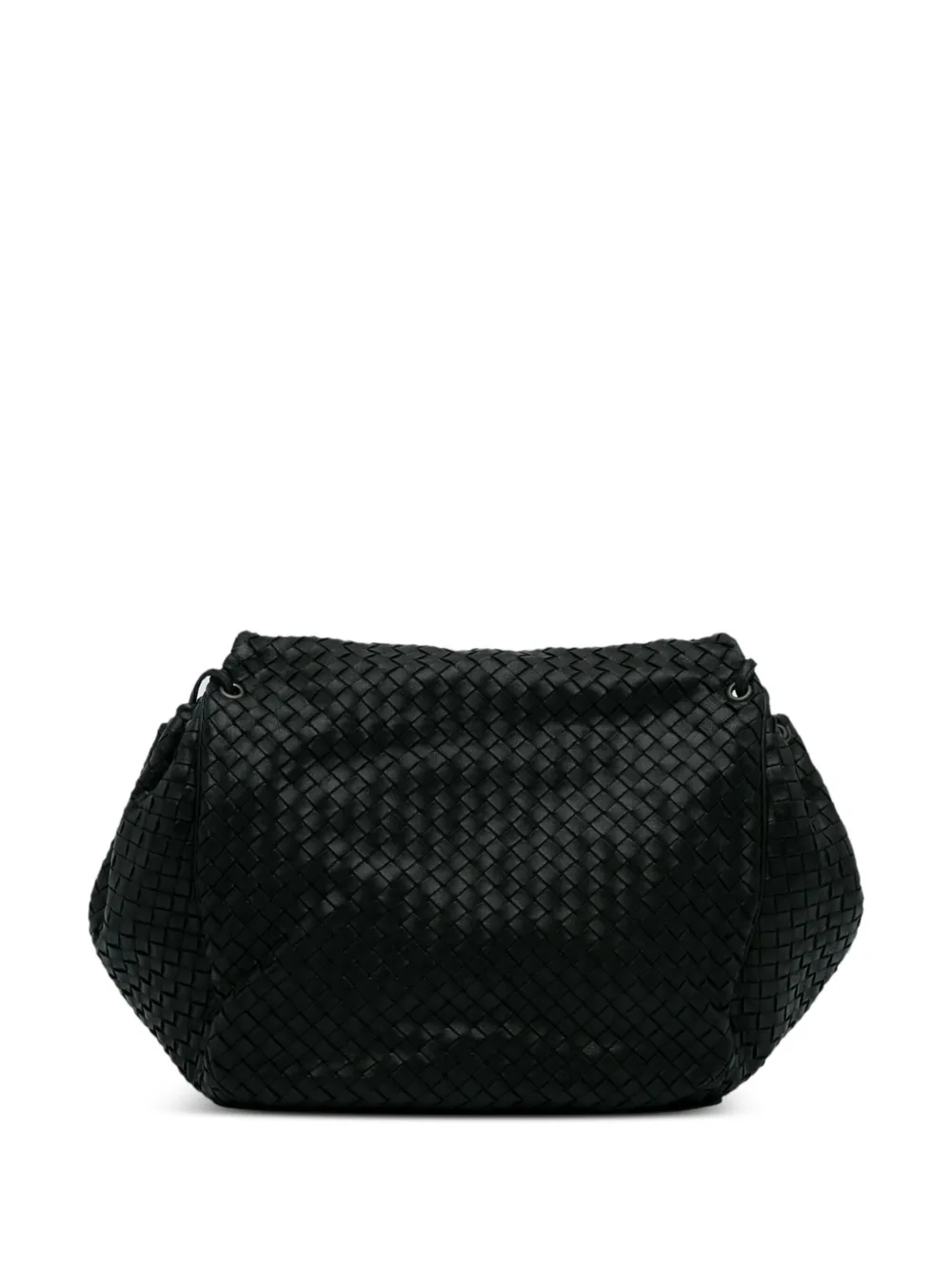 Bottega Veneta Pre-Owned 2010 Intrecciato flap crossbody bag - Zwart