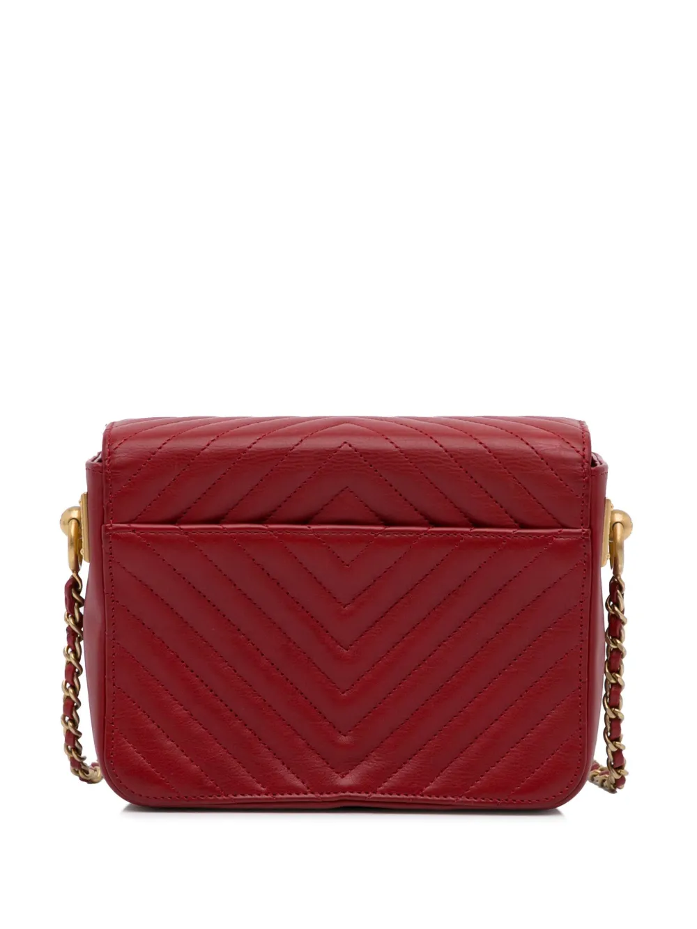 CHANEL Pre-Owned 2018-2019 Chevron Rock The Corner Minaudière shoulder bag - Rood