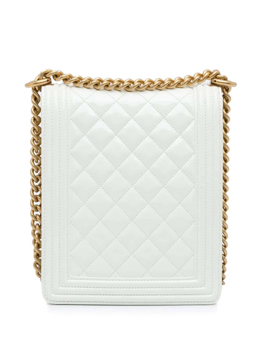 CHANEL Pre-Owned 2018-2019 North South Boy crossbody bag - Wit