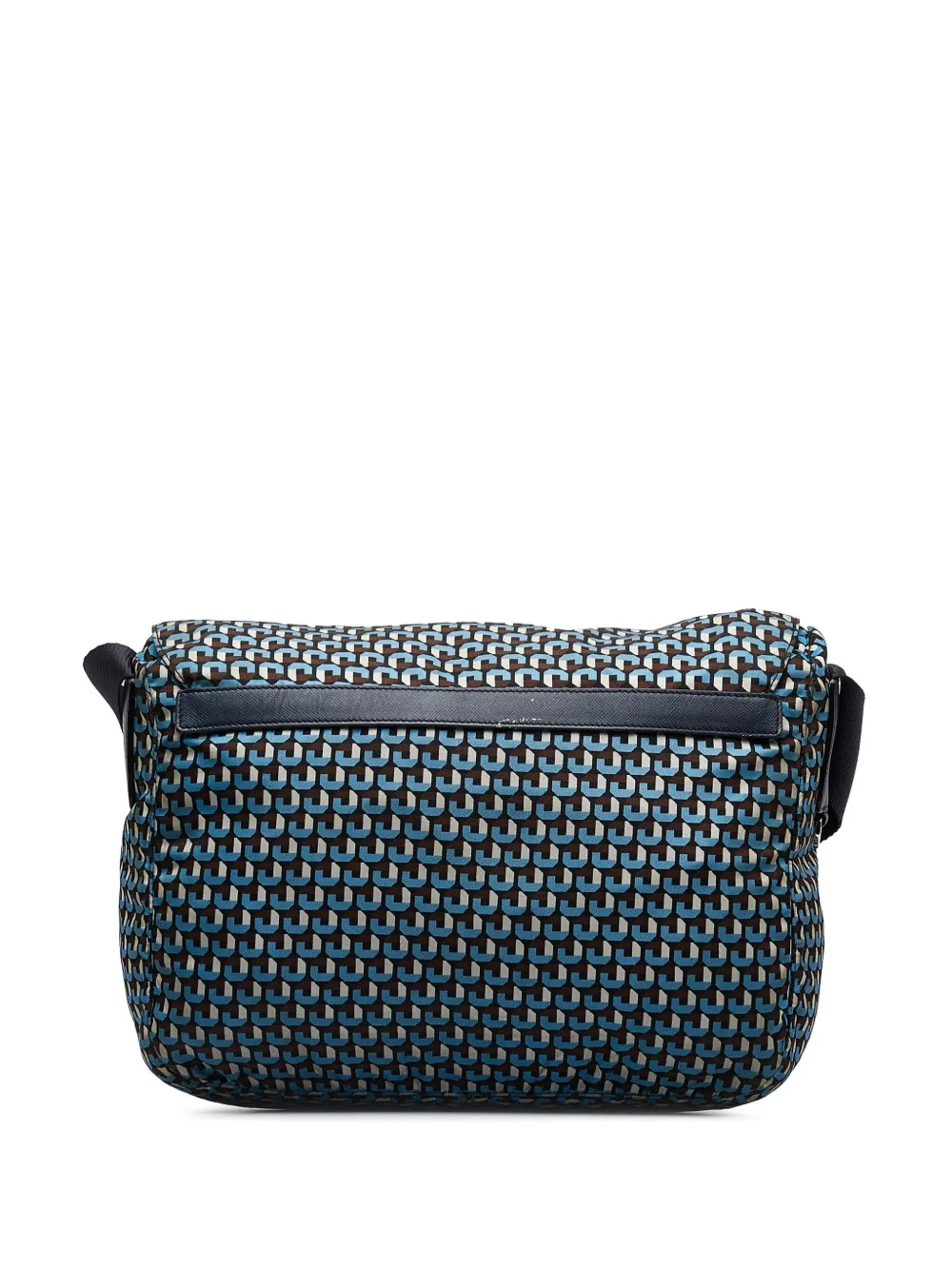 Prada Pre-Owned 2013 geometric-print messenger bag - Blauw