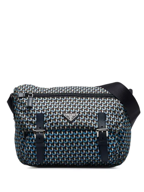 Prada Pre-Owned 2013 geometric-print messenger bag