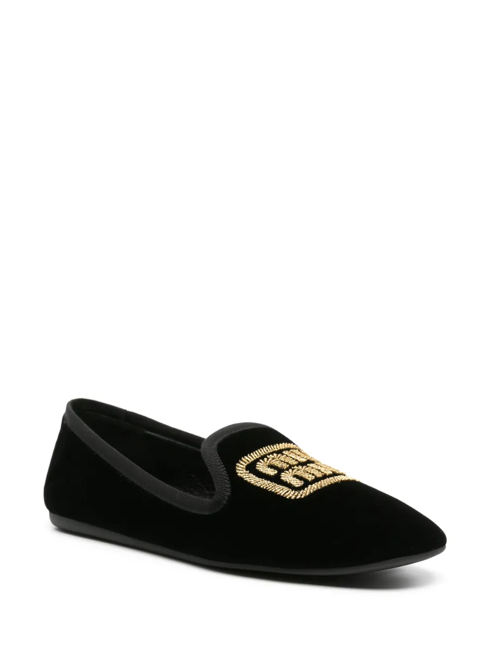 Miu Miu Fluwelen slippers - Zwart