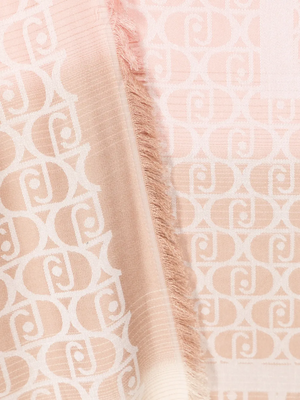 LIU JO Sjaal met monogram jacquard - Roze