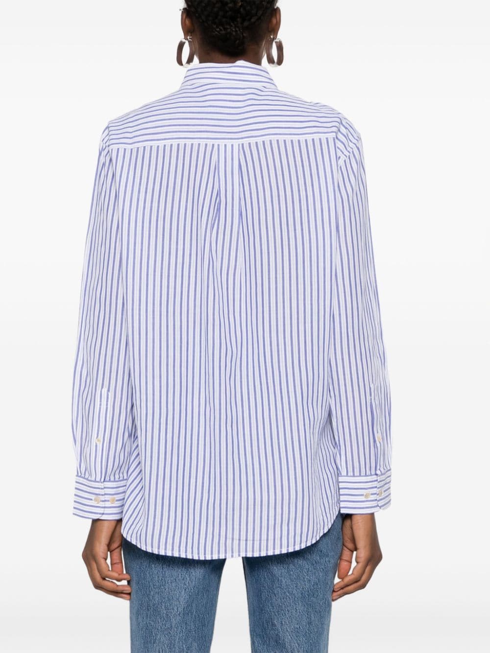 Shop Marant Etoile Esola Striped Shirt In Blue