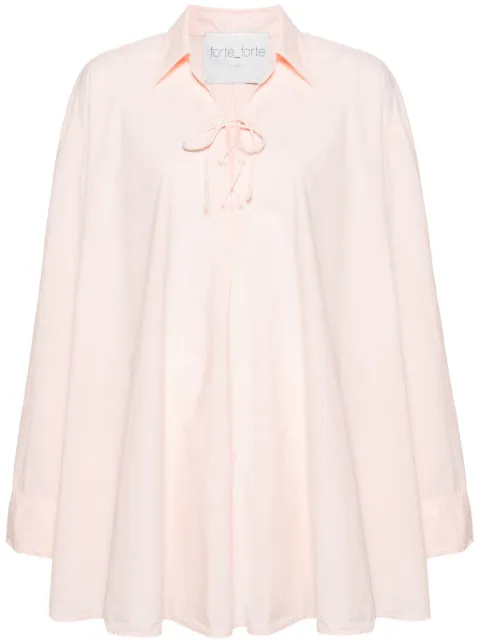 Forte Forte lace-up cotton shirtdress
