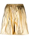 Forte Forte high-waisted metallic shorts - Gold