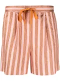 Forte Forte metallic-threading striped shorts - Pink